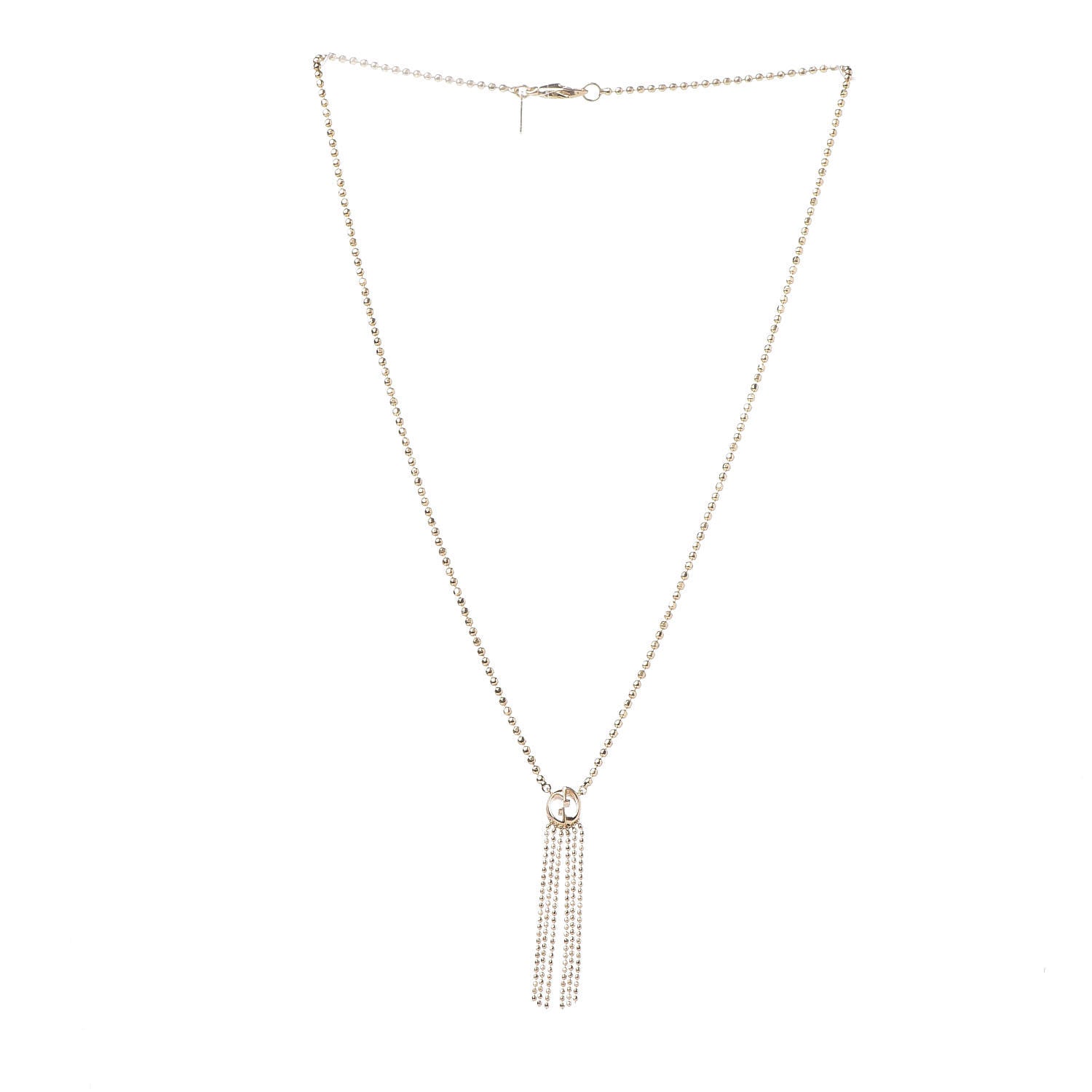 Gucci 18K Yellow Gold Icon Fringe Pendant Necklace 4 of 5
