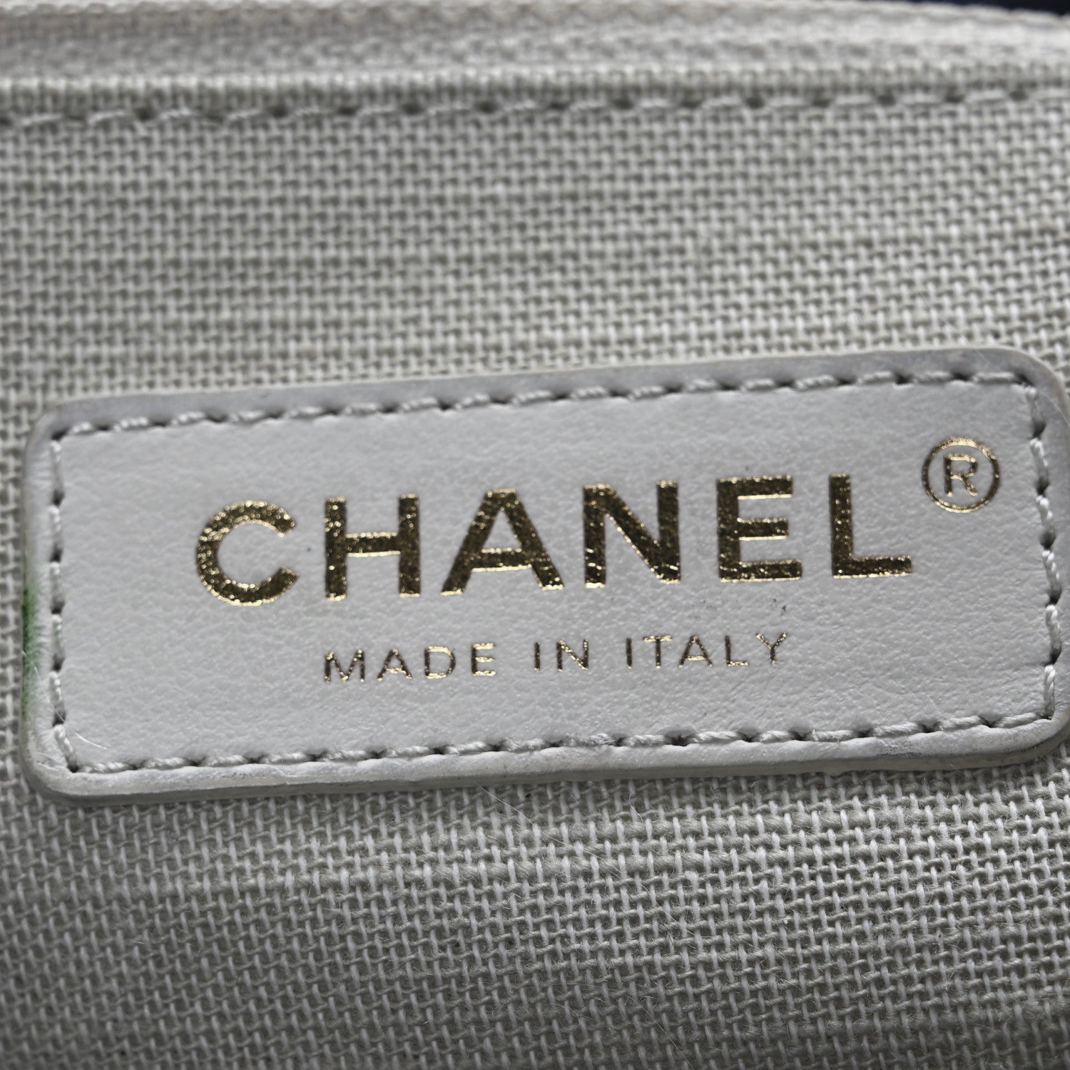 Chanel Mixed Fibers Calfskin Medium Deauville Tote Navy Blue 7 of 12