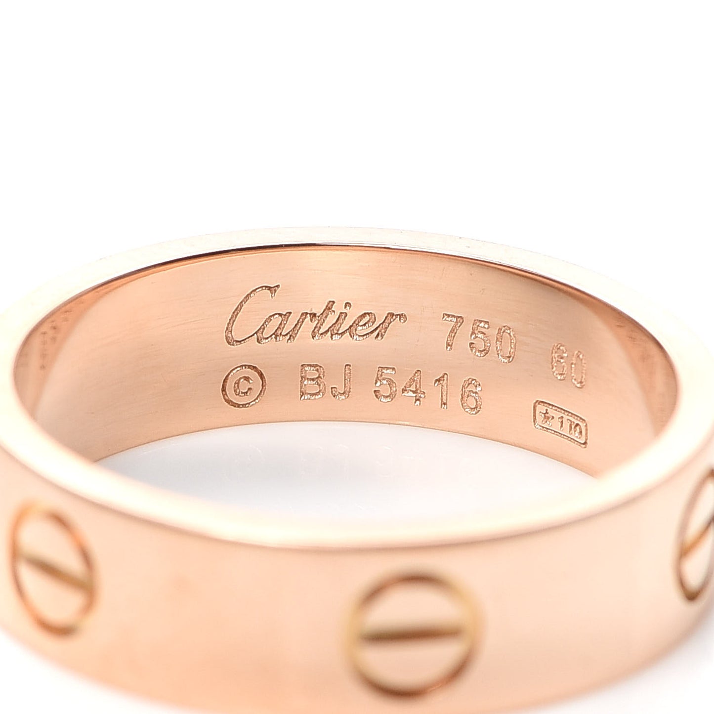18K Pink Gold 5.5mm LOVE Ring 60 9