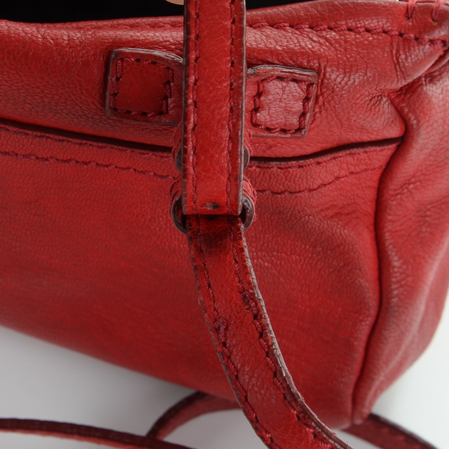 Sugar Goatskin Mini Pandora Red