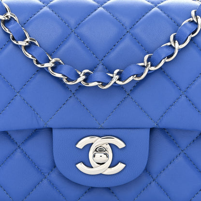Chanel Lambskin Quilted Mini Rectangular Flap Royal Blue 8 of 11