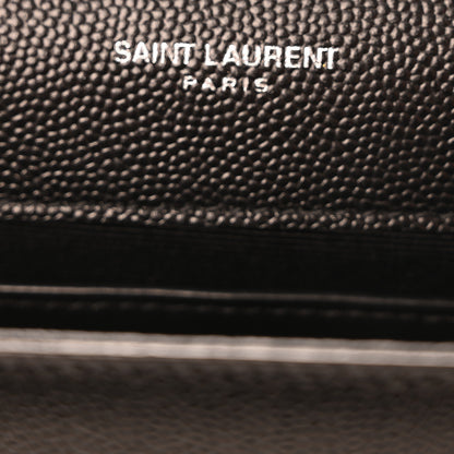 Saint Laurent Grain De Poudre Small Monogram Kate Satchel Black 6 of 12