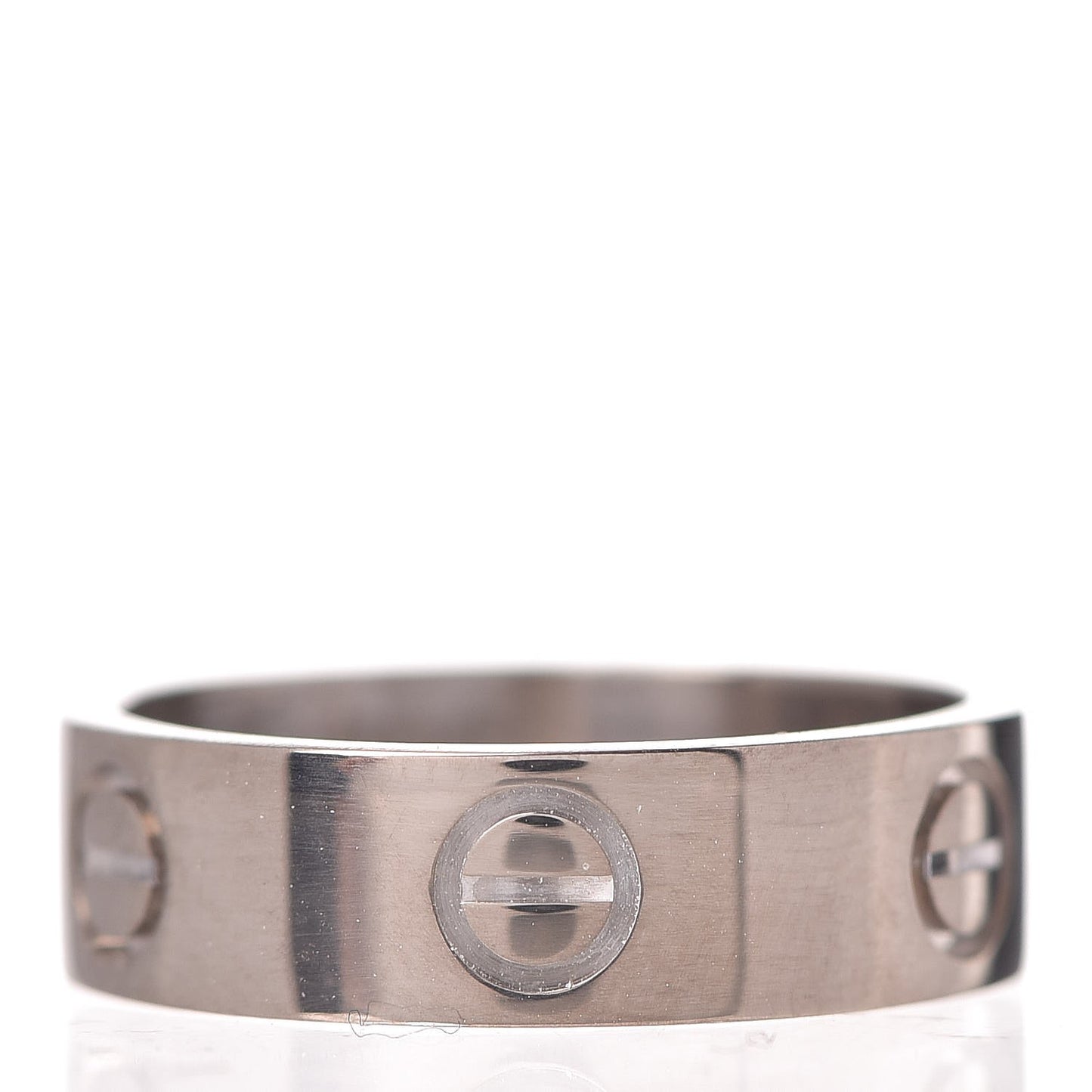 18K White Gold 5.5mm LOVE Ring 53 6.25