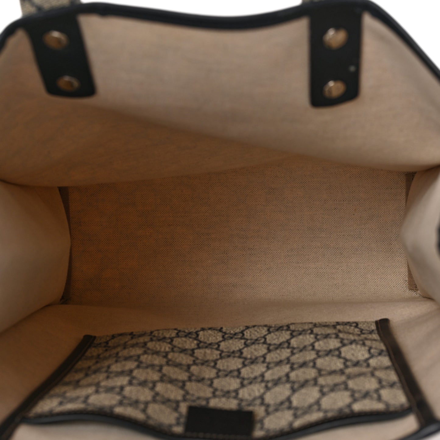 GG Plus Monogram Small Signature Web Loop Vertical Tote Navy