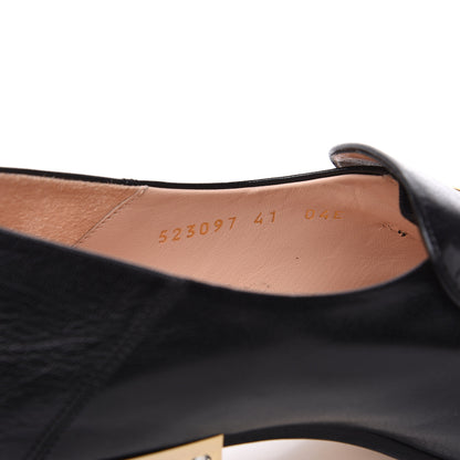 Gucci Goatskin Crystal Womens Horsebit Loafers 41 Black 5 of 10