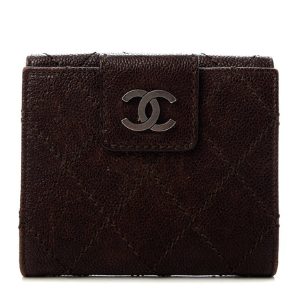 Chanel Caviar Wallet Dark Brown 1 of 8