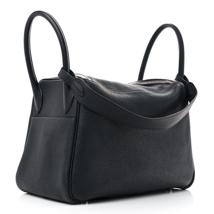 Hermes Taurillon Clemence Lindy 30 Black 3 of 11