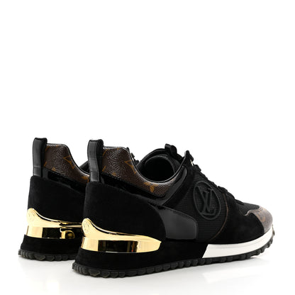Louis Vuitton Suede Monogram Run Away Sneakers 38.5 Black 4 of 8