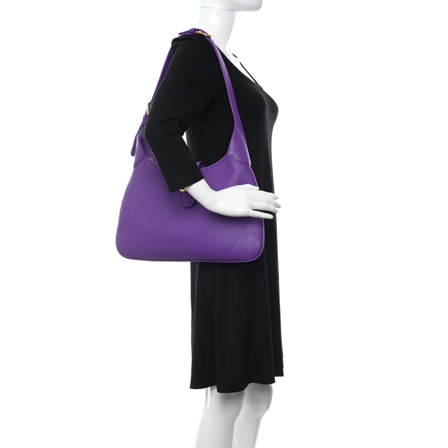 Goatskin Medium Aphrodite Shoulder Bag Shine Purple