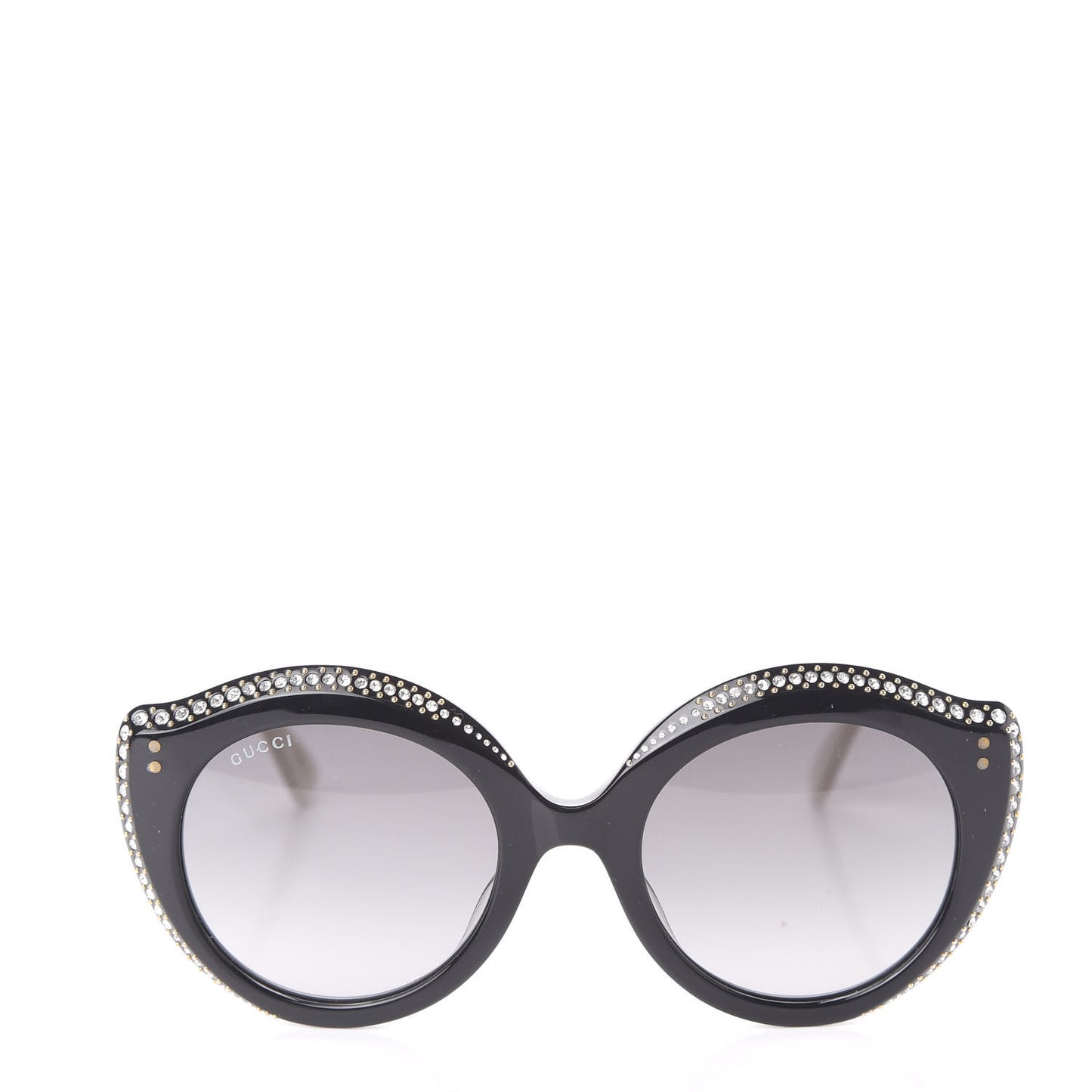 Metal Crystal Cat Eye Sunglasses GG0214S Sunglasses Black