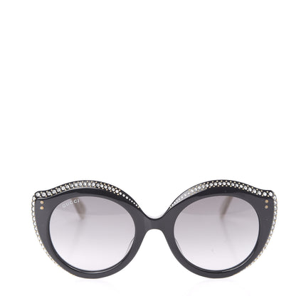 Gucci Metal Crystal Cat Eye Sunglasses GG0214S Sunglasses Black 2 of 8