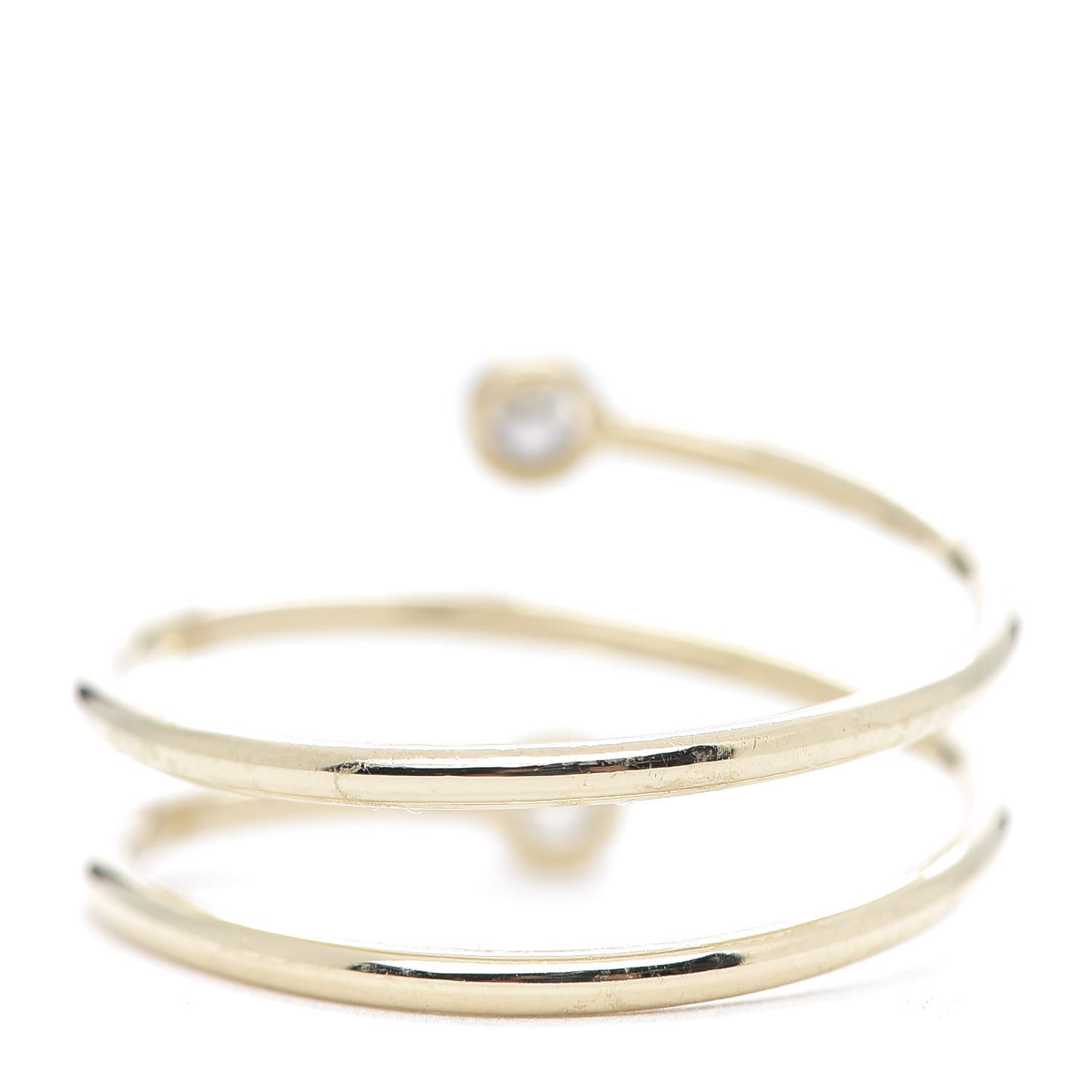 18K Yellow Gold Diamond Elsa Peretti Double Hoop Ring 52 6