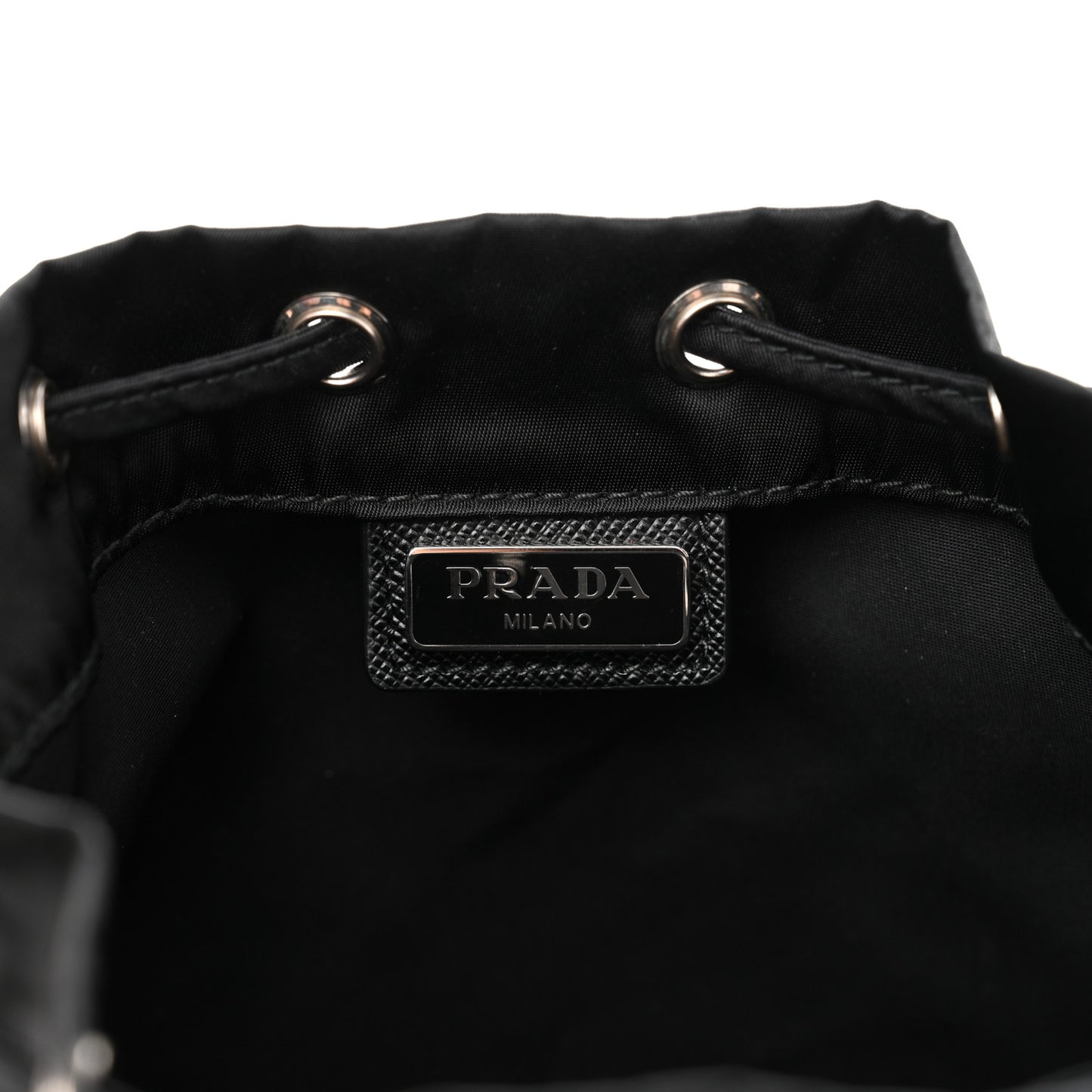 Nylon Vela Drawstring Pouch Black