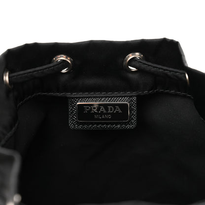 Prada Nylon Vela Drawstring Pouch Black 6 of 8