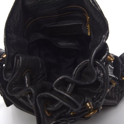 Alexander Wang Pebbled Lambskin Diego Bucket Bag Black Antique Brass Hardware 5 of 11