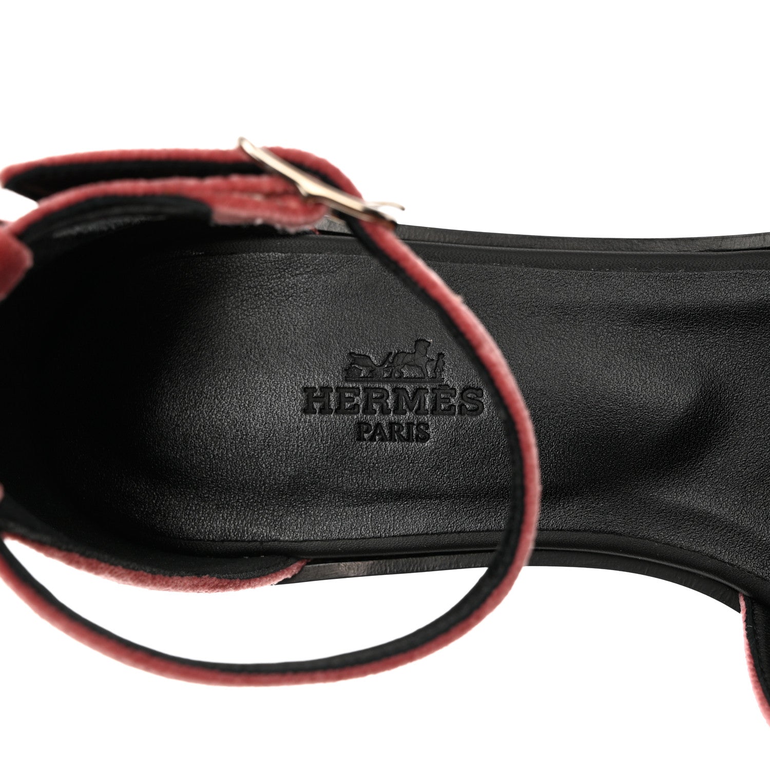 Hermes Velvet Santorini Sandals 37 Bois De Rose 6 of 10