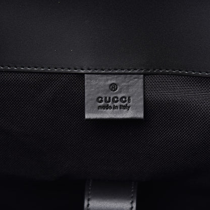 Gucci Soft GG Supreme Monogram Appia Calfskin Web Double Buckle Backpack Black 6 of 10