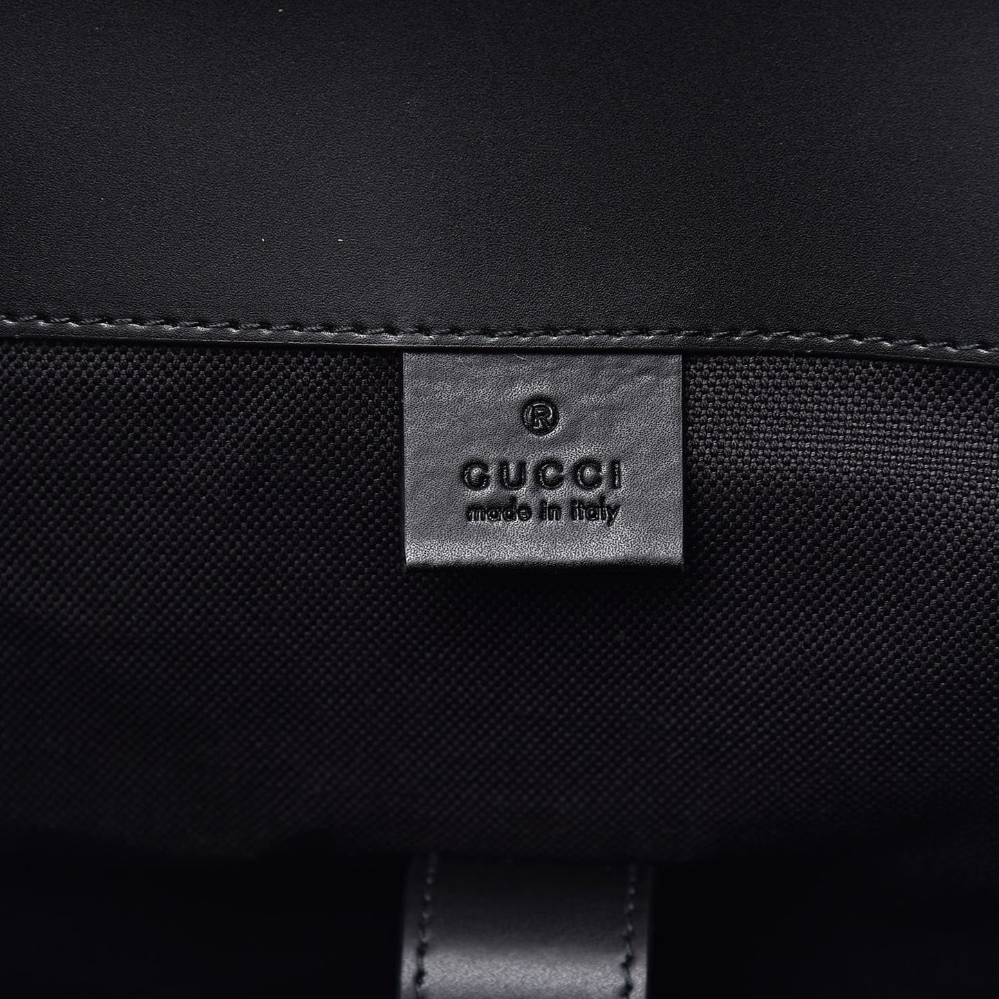 Soft GG Supreme Monogram Appia Calfskin Web Double Buckle Backpack Black