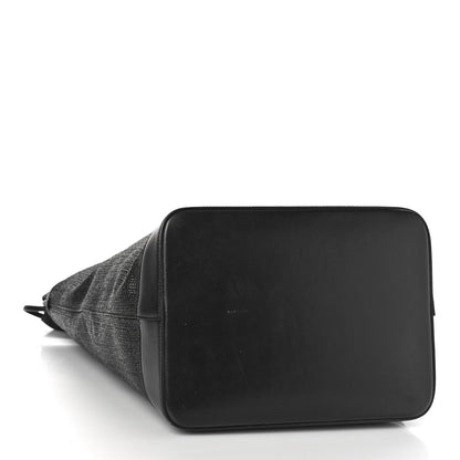 Saint Laurent Linen Canvas Teddy Shopping Bag Black 7 of 11