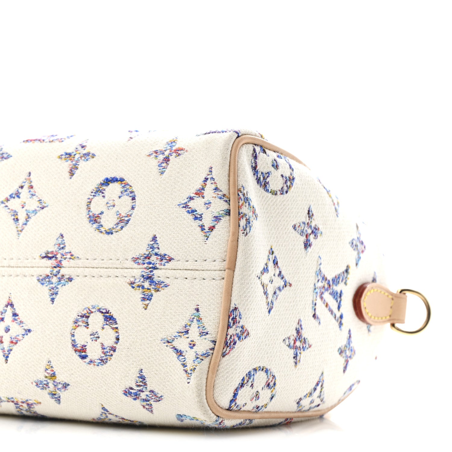 Louis Vuitton Monogram Jacquard Fabric Speedy Bandouliere 20 Multicolor Beige 9 of 10