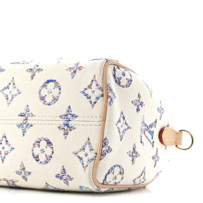 Louis Vuitton Monogram Jacquard Fabric Speedy Bandouliere 20 Multicolor Beige 9 of 10