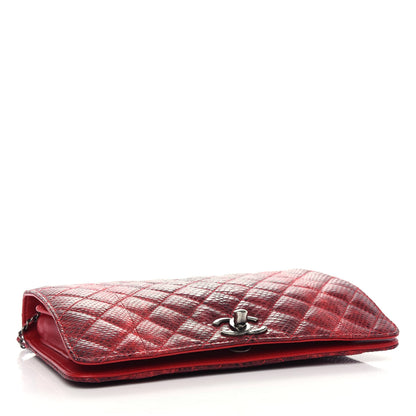Chanel Karung Quilted Clutch Flap Red 4 of 13