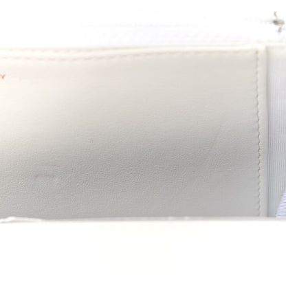 Chanel Shiny Crumpled Calfskin Quilted Chanel 19 Wallet On Chain WOC White 12 of 13