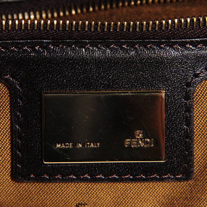 Fendi Zucca Cuoio Lucido Small Chef Hobo Tobacco Moro 6 of 9