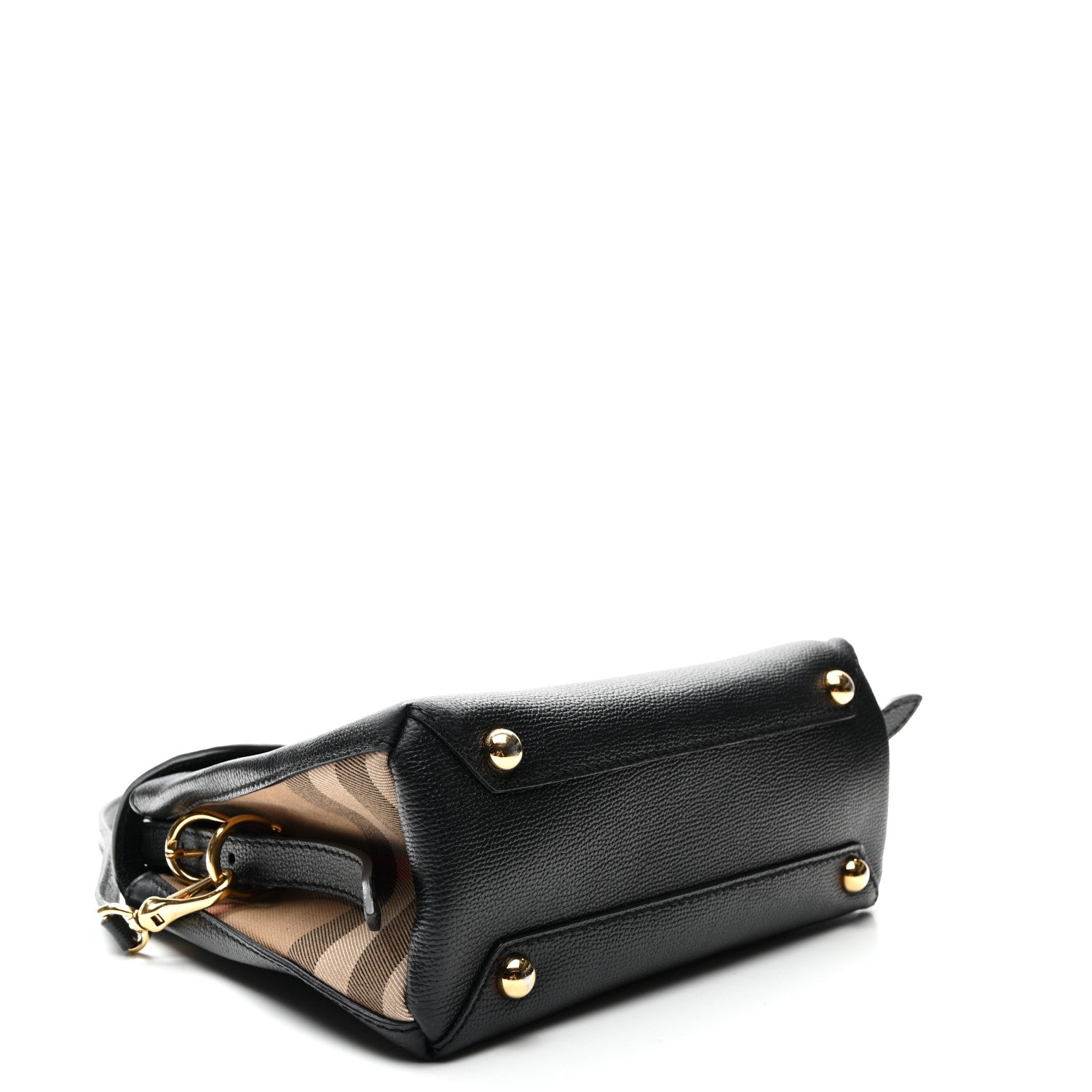 Burberry Derby Calfskin House Check Small Camberley Black 4 of 10