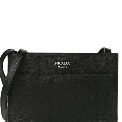 Prada Saffiano Crossbody Bag Black 7 of 9
