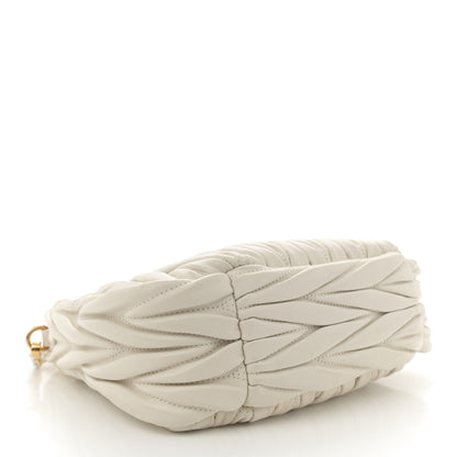 Miu Miu Nappa Matelasse Small Wander Hobo White 4 of 10