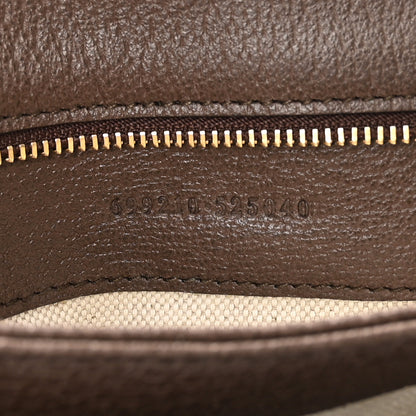 Gucci GG Supreme Monogram Textured Dollar Calfskin Web Medium Blondie Shoulder Flap Bag Beige Ebony New Acero 12 of 19