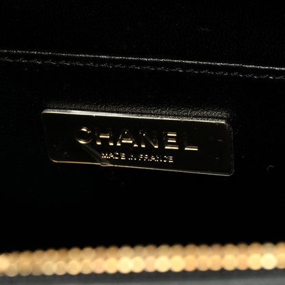 Chanel Calfskin Quilted Studded Square Vanity Case Black 6 of 10