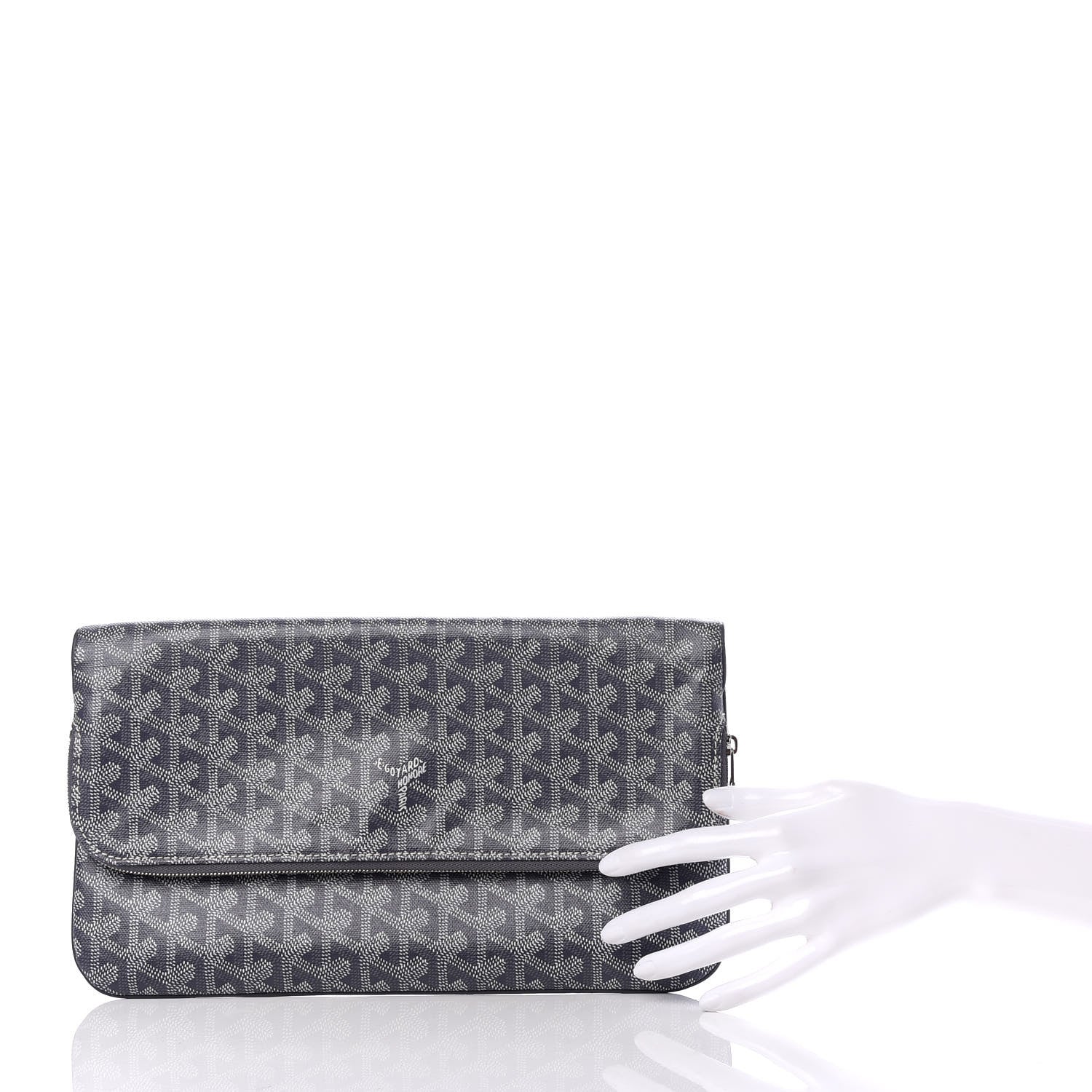 Goyard Goyardine Sainte Marie Soft Clutch Grey 2 of 8