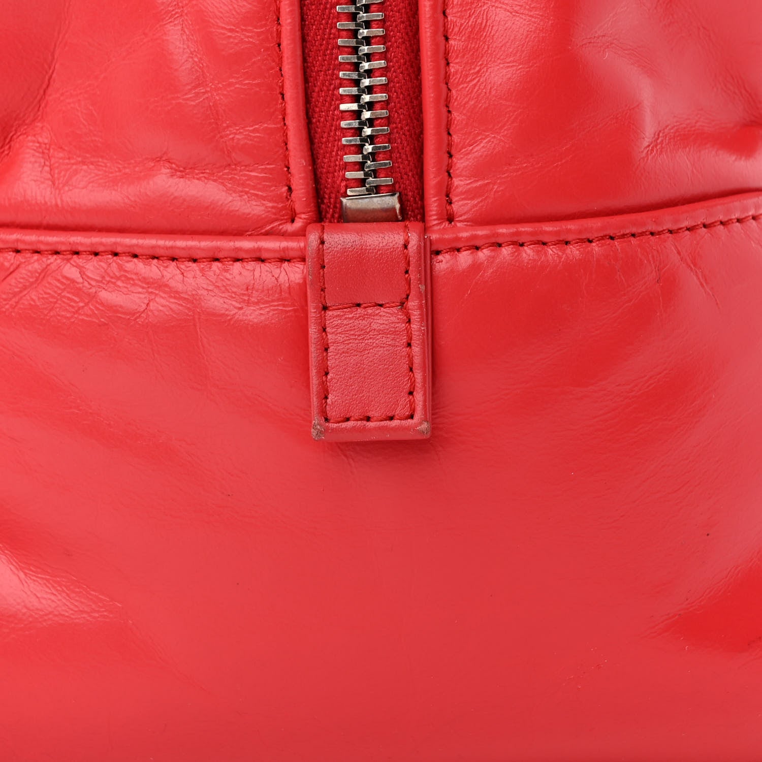 Chanel Aged Calfskin Quilted Medium Express Bowling Bag Red 11 of 13