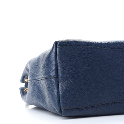 Prada Vitello Phenix Embossed Logo Hobo Baltico 8 of 9