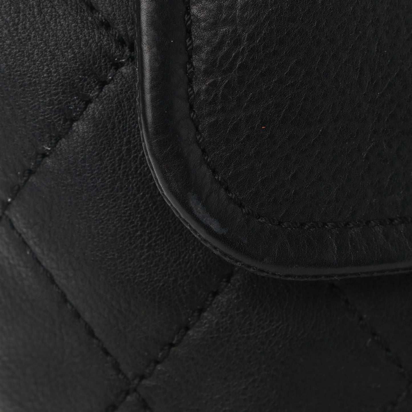 Calfskin Large Front Flap Tote Black