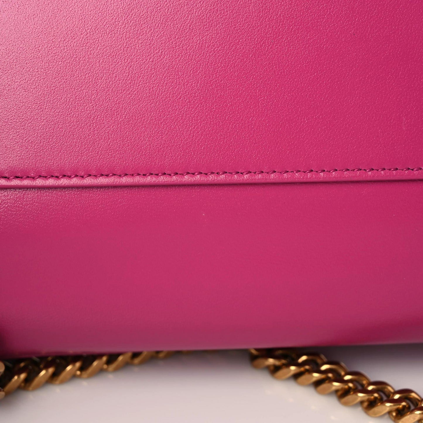 Smooth Calfskin Suede Medium Reversible Monogram Kate Satchel Rose Rubis