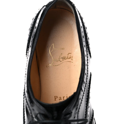 Christian Louboutin Patent Charletta Brogue Oxfords 37.5 Black 11 of 14