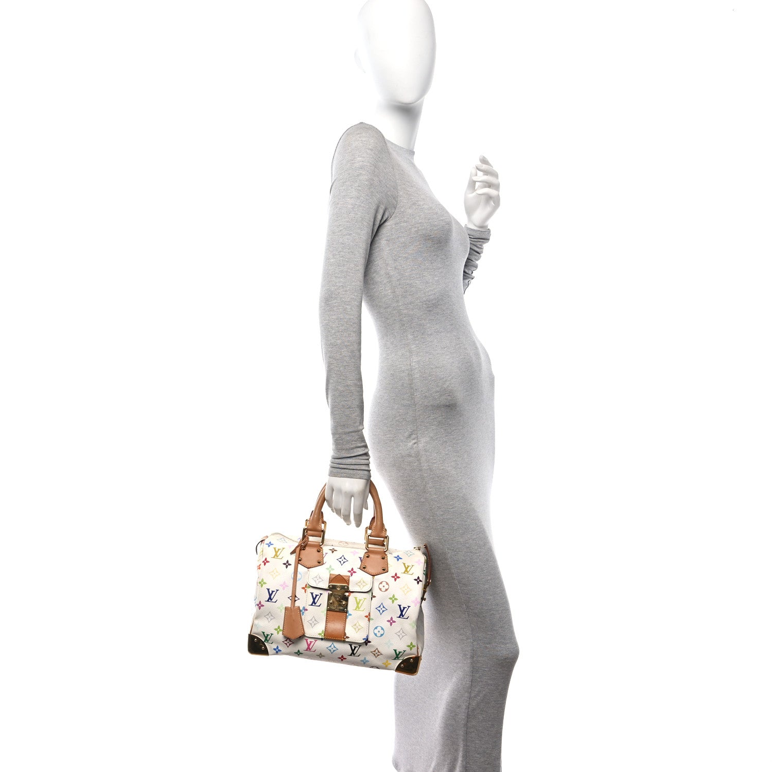 Louis Vuitton Monogram Multicolor Speedy 30 White 2 of 9