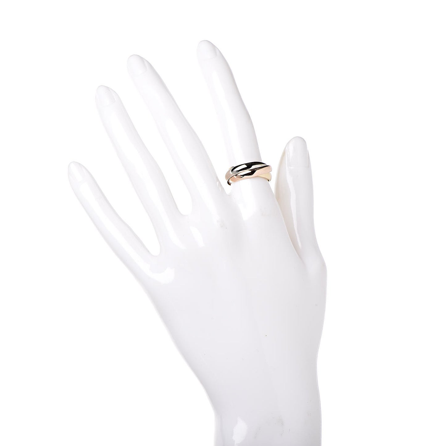 18K Pink Yellow White Gold Classic Les Must De Trinity Ring 50 5.25
