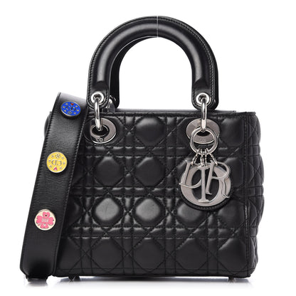 Christian Dior Lambskin Cannage Small Lucky Badges My Lady Dior Black 1 of 9
