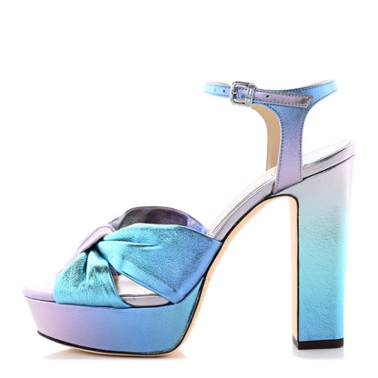 Jimmy Choo Calfskin Heloise Ankle Strap Platform Sandals 39 Multicolor 1 of 14