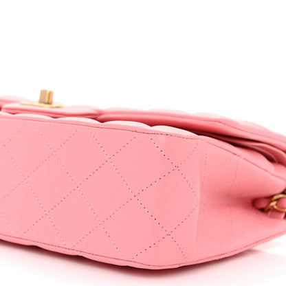 Chanel Lambskin Quilted Medium Double Flap Rose Pink 11 of 11