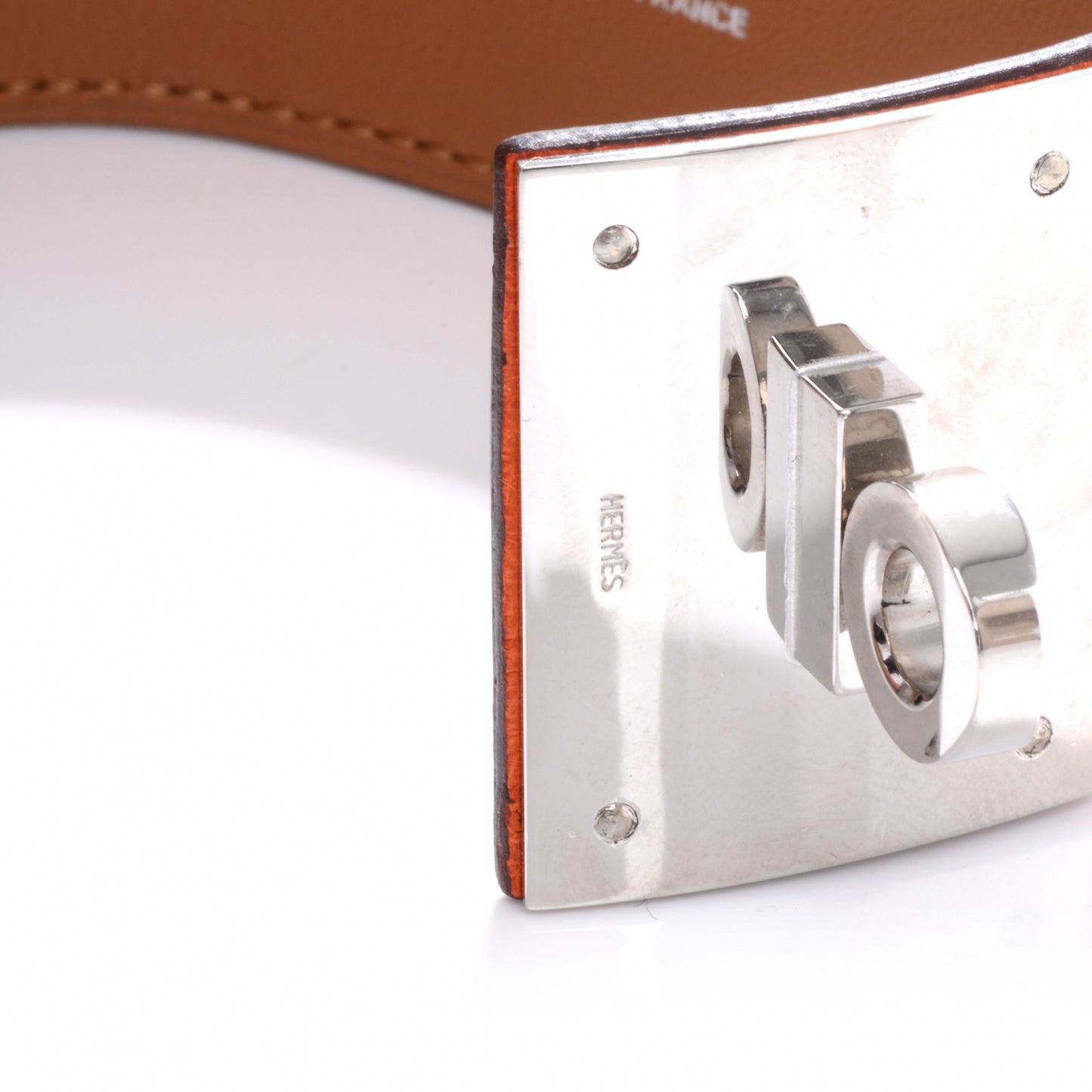 Ostrich Kelly Dog Cuff Orange