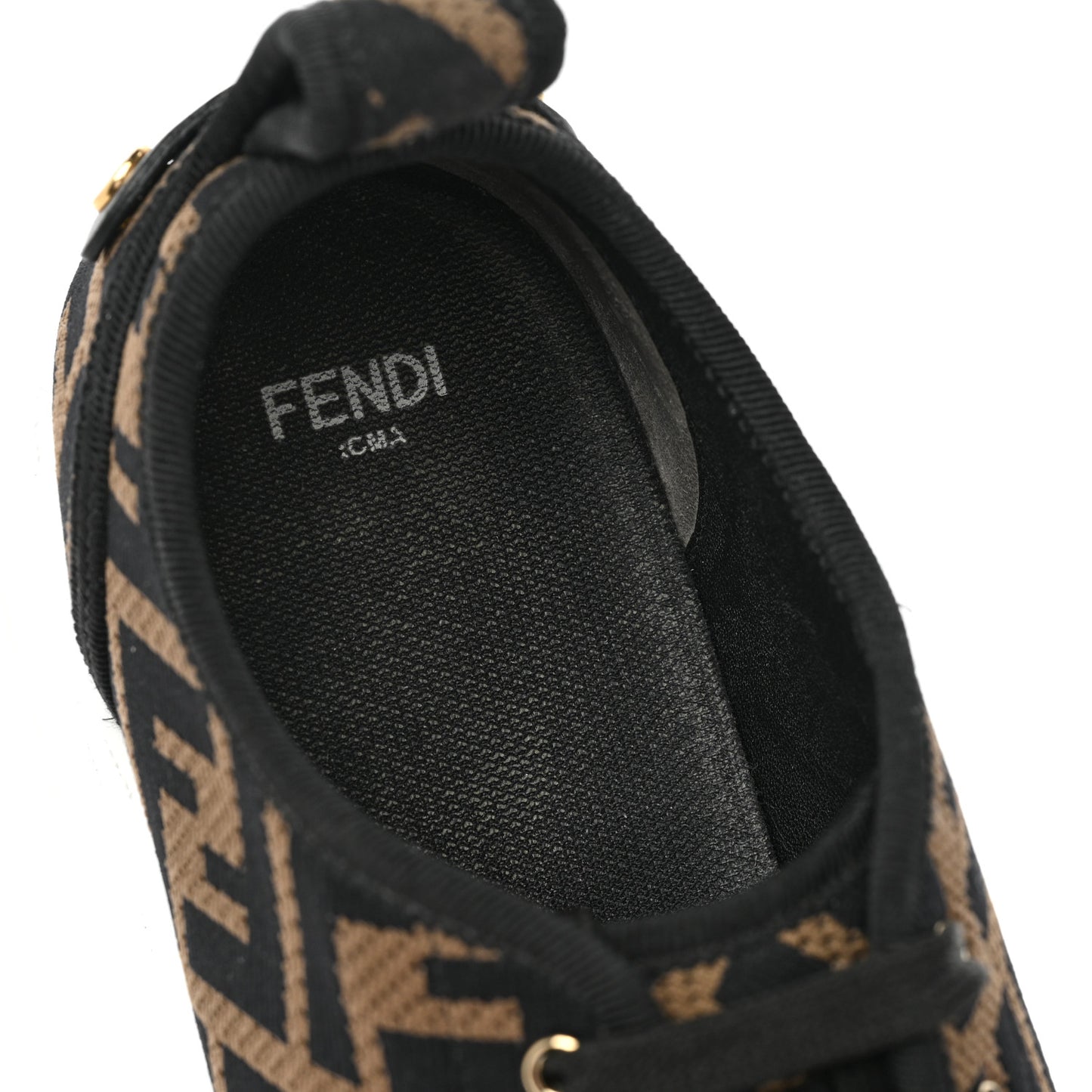 Fabric FF Micro-Perforated Rise Low Top Sneakers 39 Tobacco Black