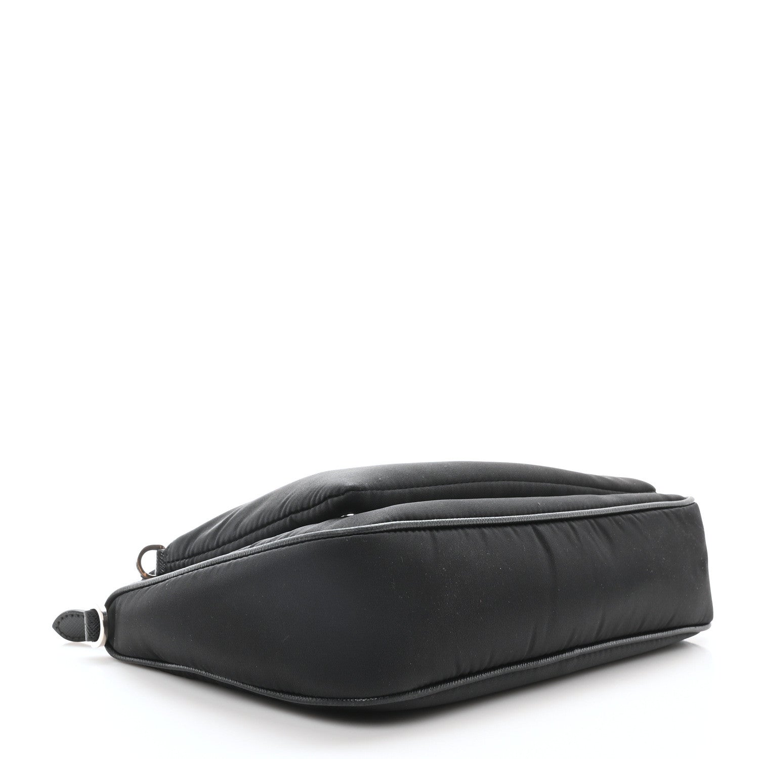 Prada Re-Nylon Saffiano Double Pouch Shoulder Bag Black 4 of 10