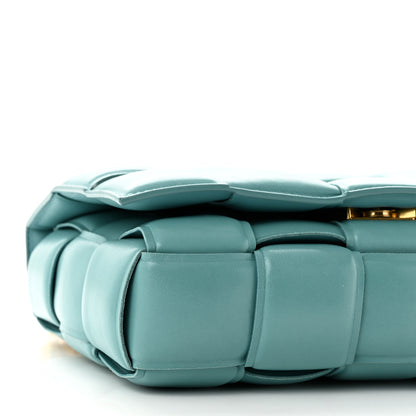 Bottega Veneta Lambskin Maxi Intrecciato Padded Chain Cassette Crossbody Bag Linoleum 8 of 10