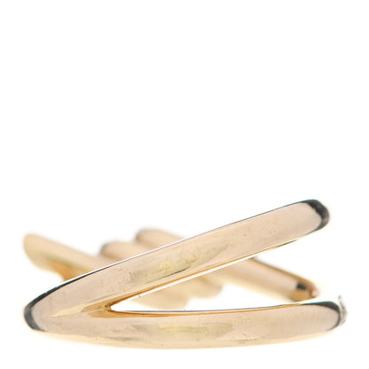 Tiffany 18K Yellow Gold Diamond Knot Double Row Ring 53 6.5 3 of 6