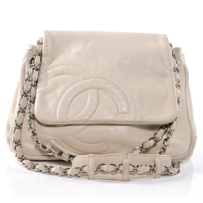 Chanel Leather Diagonal Ligne Flap Off White 1 of 7